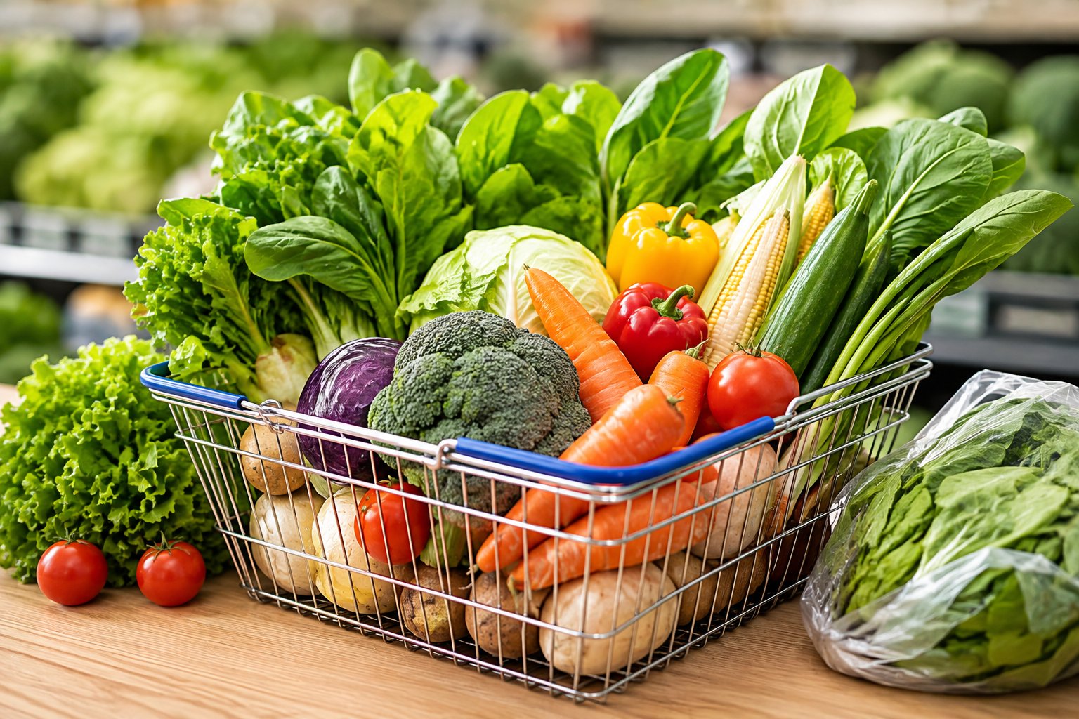 Foto: kantong belanja sayur & buah segar